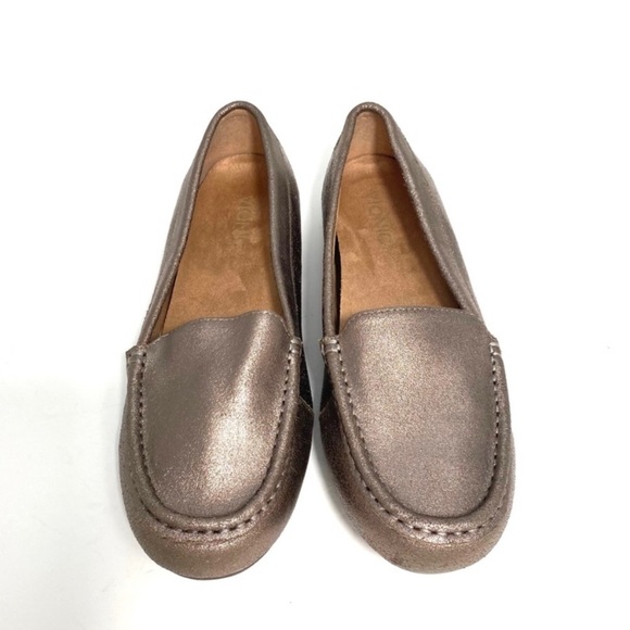 Vionic Debbie Leather Slip on Driving Flats Loafer Metallic Brown AQ-05 Size 10 - Picture 4 of 13